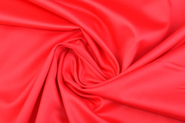 Cotton shiny canvas in red color TM1001-015