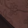 Suede scuba in brown with embroidered flowers 23211/100