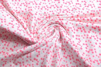 Cream-colored cotton knit with a print of small tulips TU26502 (4)