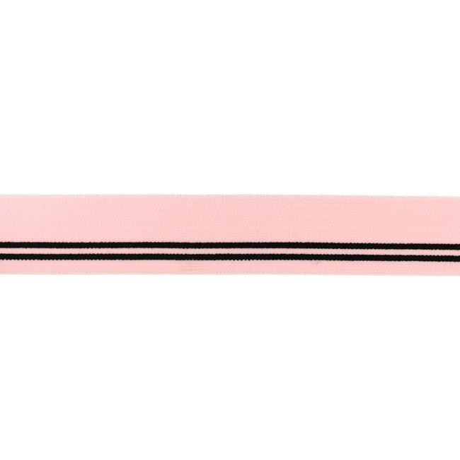 30mm wide pink clothesline with black stripe 453R-32187