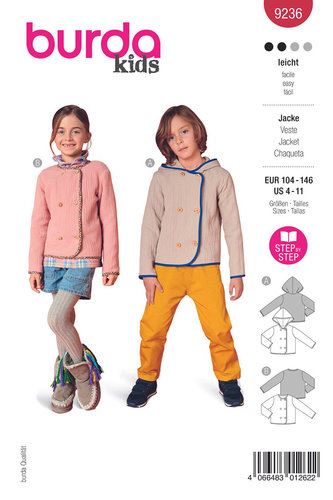 Cut for children's jackets in size 104-146 9236