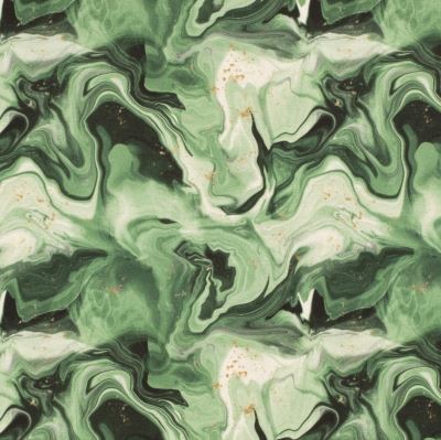 Decorative fabric in green color with digital marble print 01670/025