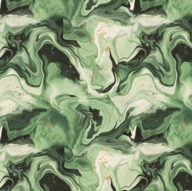 Decorative fabric in green color with digital marble print 01670/025