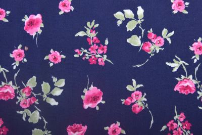 Viscose fabric in blue with flower print MOR4113 (2)