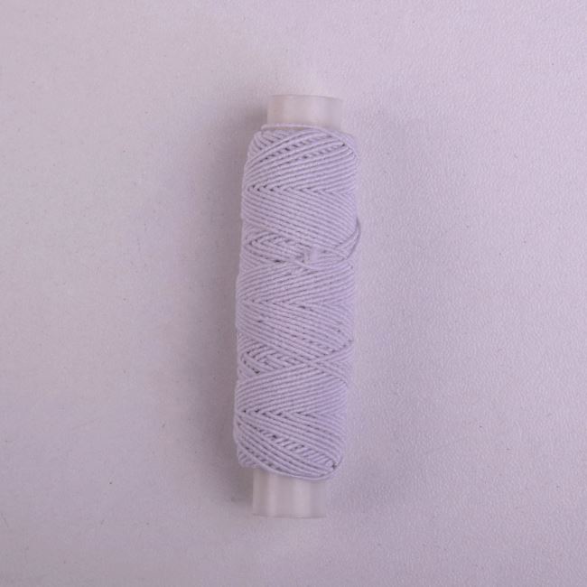 Elastic sewing thread in white color SN120