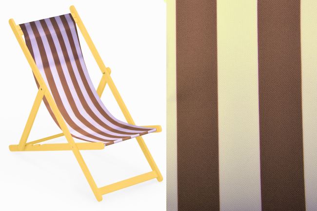 Lounger 44 cm wide with a print of wide colored stripes LH21
