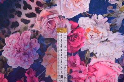 Barbie costume fabric in blue with digital flower print NLSC4840F (3)