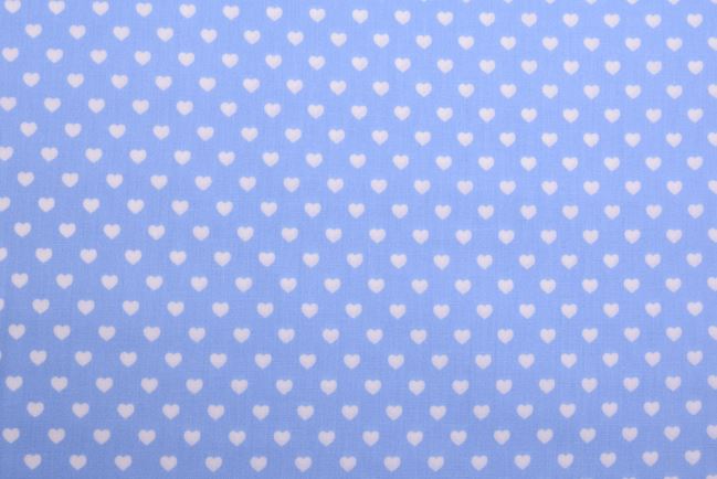 Blue cotton with heart print 01264/002