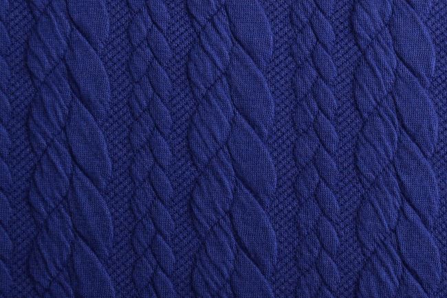 Knitwear in royal blue color with braids 13423/655