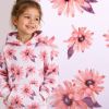 French Terry tracksuit in cream color with floral print 22336/051