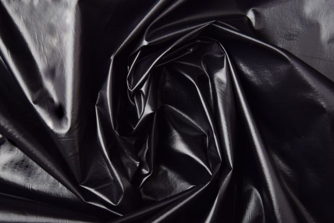 Rust fabric in black color with gloss SU012