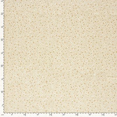 Christmas fabric made of cotton in cream color with a print of small gold stars 60550/051 (3)
