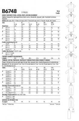 Butterick cut for a set in sizes XL-XXXL B6748-XN (1)