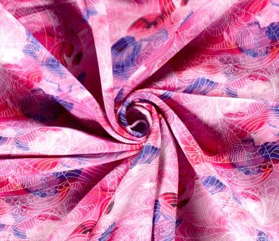 Combed tracksuit in pink color with digital flower print 20524/012 (4)