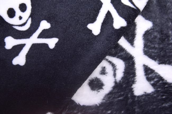 Wellness fleece with a retro motif 12480/875