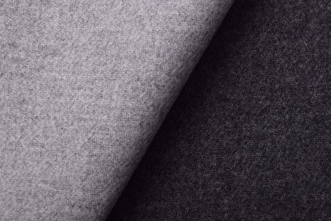 Reversible coat fabric in gray and dark gray MI60801/002