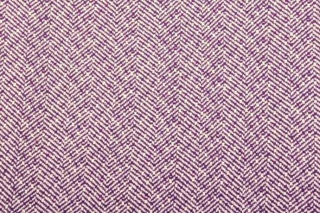 Coat fabric in a combination of purple and white A-15/7