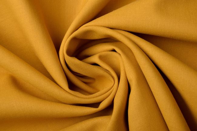 Cotton canvas in ocher color 0150/575