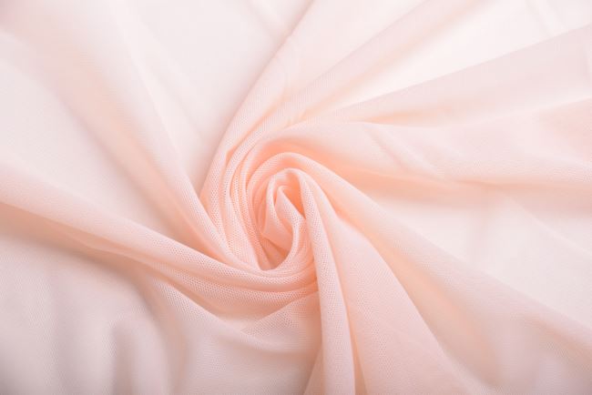 Soft elastic tulle in salmon color MN017