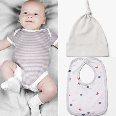 Cotton knitwear from the BABY collection with colored stripes 19454/051 (1)