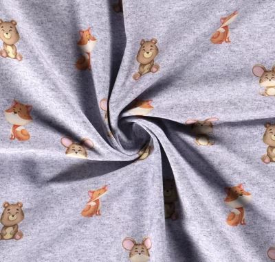Softshell in gray color with digital print of animals 19317/061 (3)