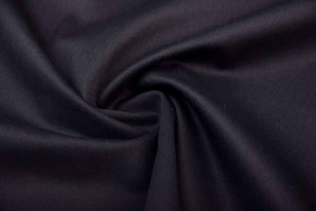 Stretch cotton fabric in dark blue color TF509