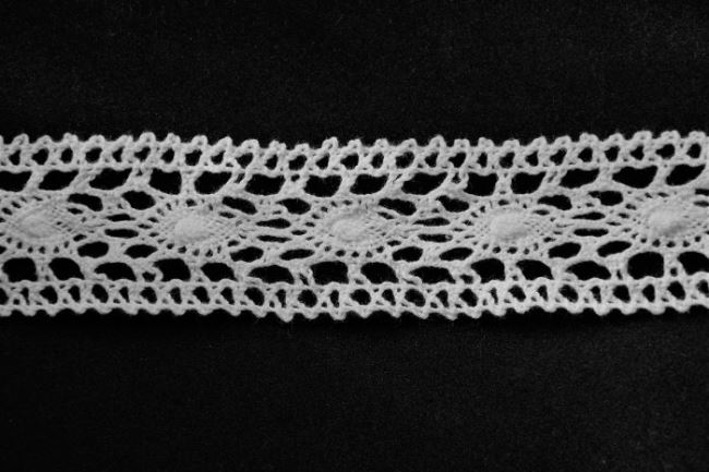 Cotton white lace 40 mm wide O-OKK-502DOR
