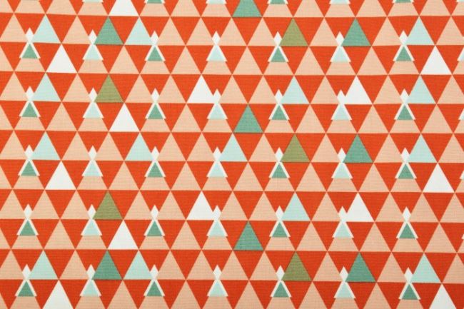 Tante Ema cotton fabric with triangle print VI3