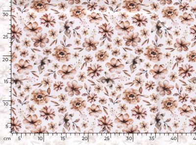 Softshell in cream color with digital print of meadow flowers 19304/051 (3)