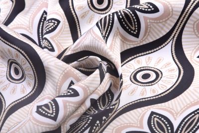 Viscose fabric with shine and ornament print MI82513/901 (4)