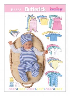 Butterick cut for baby clothes Med-Lrg-Xlg B5585/Medium