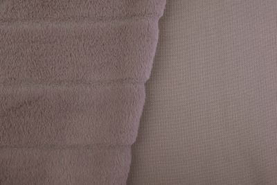Fur with low pile in gray-brown color TI190