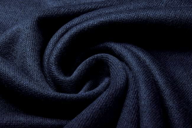 Knitted fabric in dark blue color CC-13528/2023-CL15