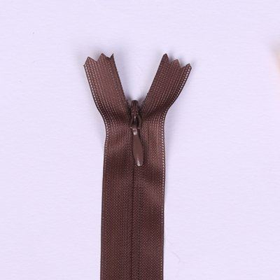 Hidden zipper in brown color 18cmI-3W0-18/299