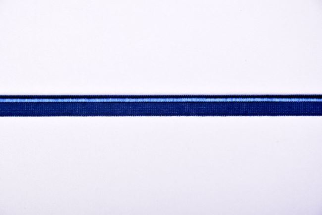 Edging elastic band in blue, 1 cm wide 43610