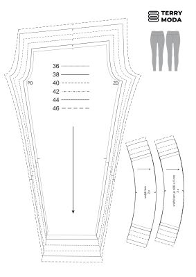 Set for sewing sports leggings in dark gray color SET41 (1)