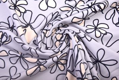 Combed French Terry sweatpants in gray with flower print 211721/0001 (4)
