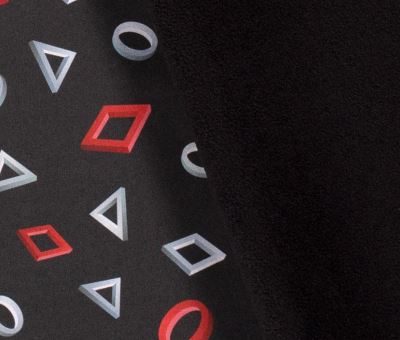 Softshell in black color with digital print of geometric shapes 20431/069 (1)