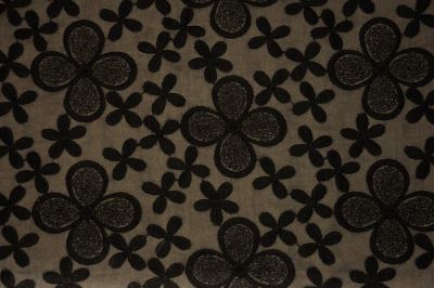 Lounge fabric with embroidered flowers ML336