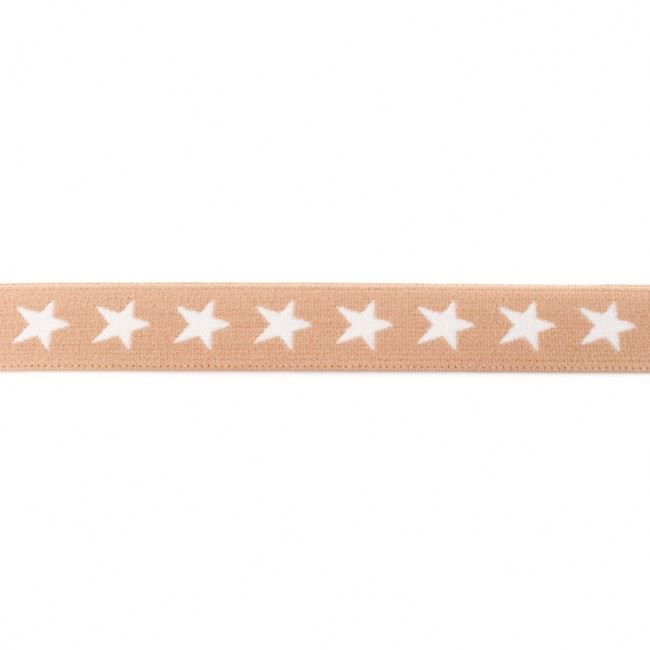 20mm wide clothesline in beige color with star motif 177R-40624