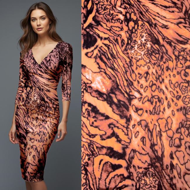 Knitwear Kimo with digital animal print SMT-SC_H4923F