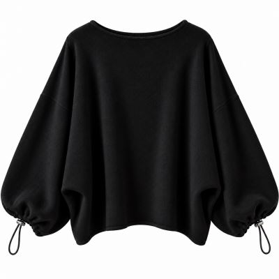 Black sweater with batwing sleeves ITA-SV07 (2)