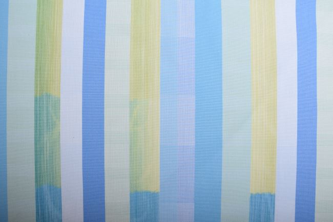 Decorative fabric in blue color with stripes pattern 20915/1