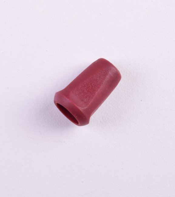 Plastic cord end in burgundy color K-B10-1480-178