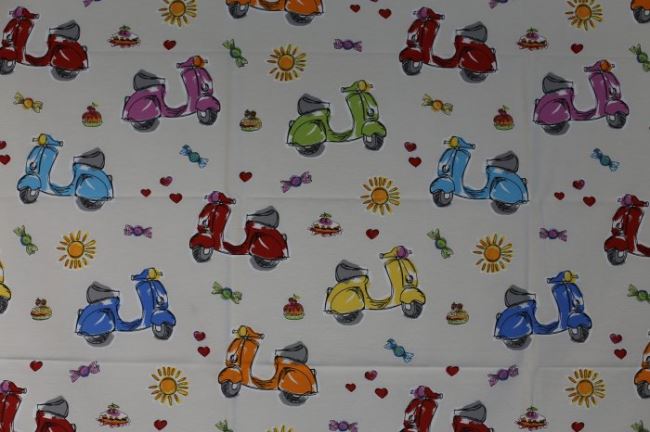 Decorative fabric with motorcycle print 1160/050