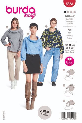 Women's sweater cut in size 34-48 5858