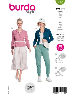 Cut for women's fitted jacket in size 34-48 5667