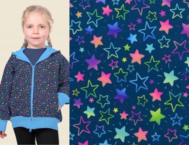 Softshell with digital star print 17573/025