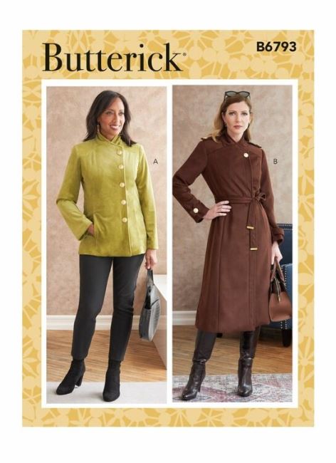 Butterick cut for women's coat in size 34-42 B6793-B5
