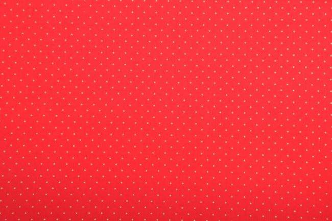 Christmas fabric made of cotton in red color with gold dot print 12700/015